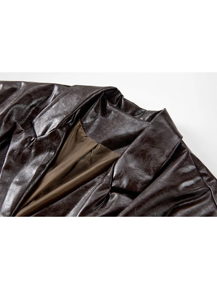 Retro Brown Leather Jacket