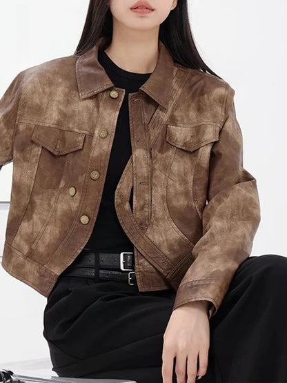 Streetwear Turn Down Collar Jacket