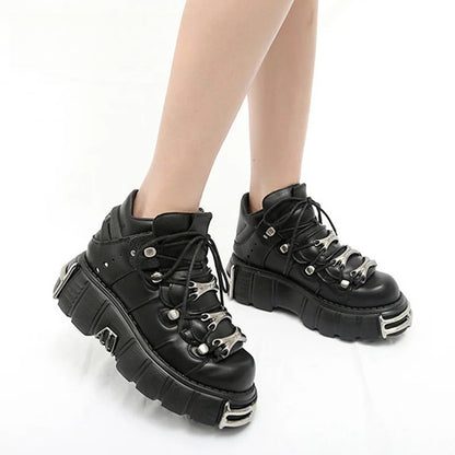 Punk Lace-up Ankle Boots