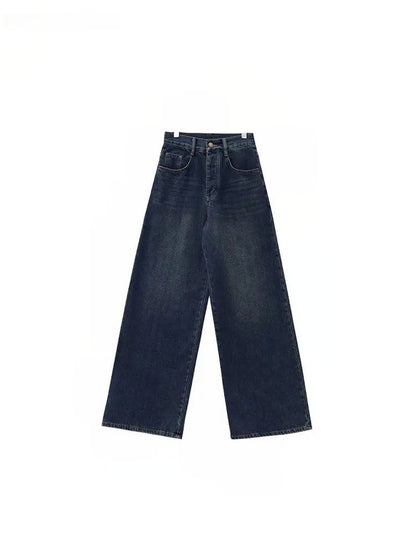 High Waist Oversized Blue Jeans